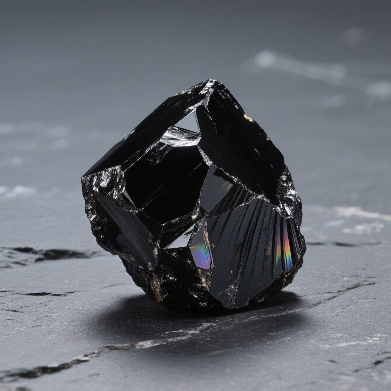 Black Silver Sheen Obsidian's Veiled Shield: Protection & Resilience Bracelet