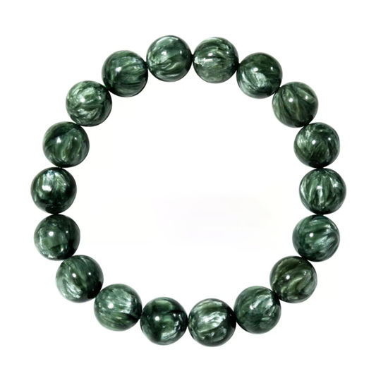 Green Charoite's Emerald Swirl: Growth & Balance Bracelet