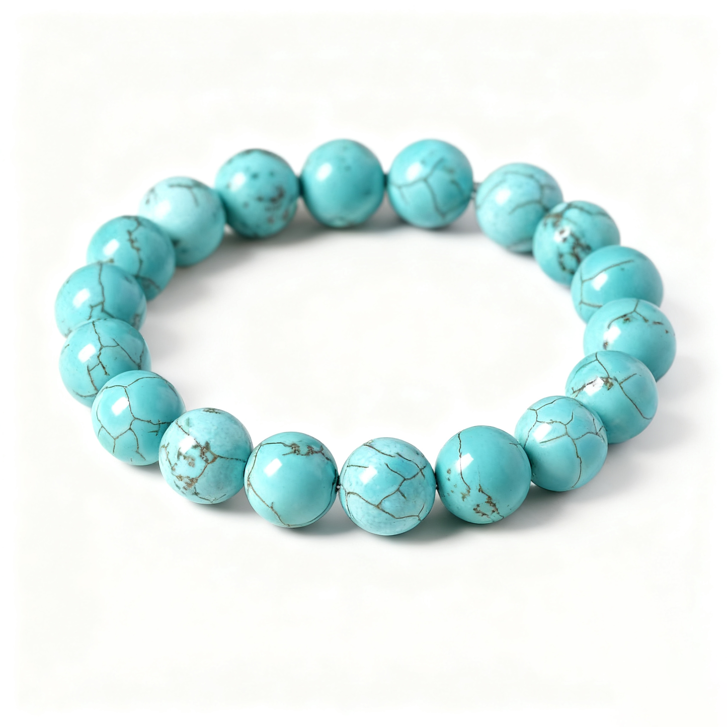 Turquoise's Azure Vein Shield: Calm & Wisdom Bracelet
