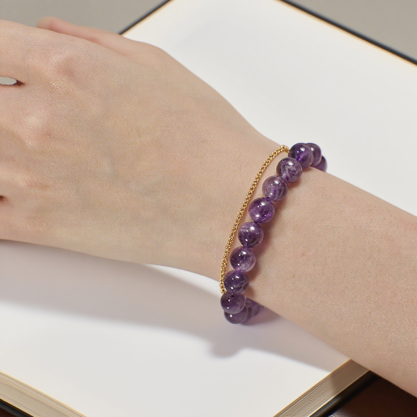 Brazilian Dream Amethyst's Lavender Gleam: Calm & Intuition Bracelet