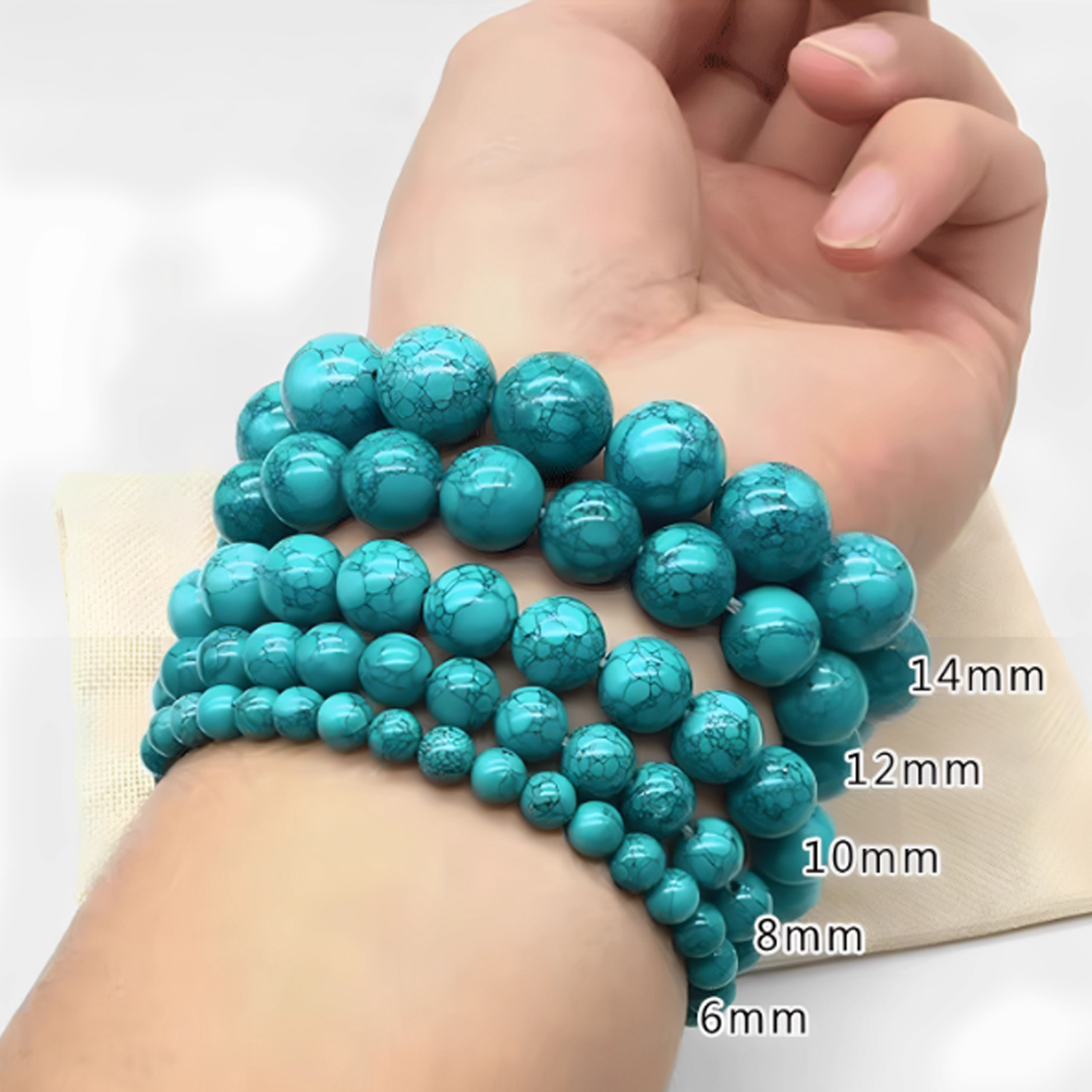 Turquoise's Azure Vein Shield: Calm & Wisdom Bracelet