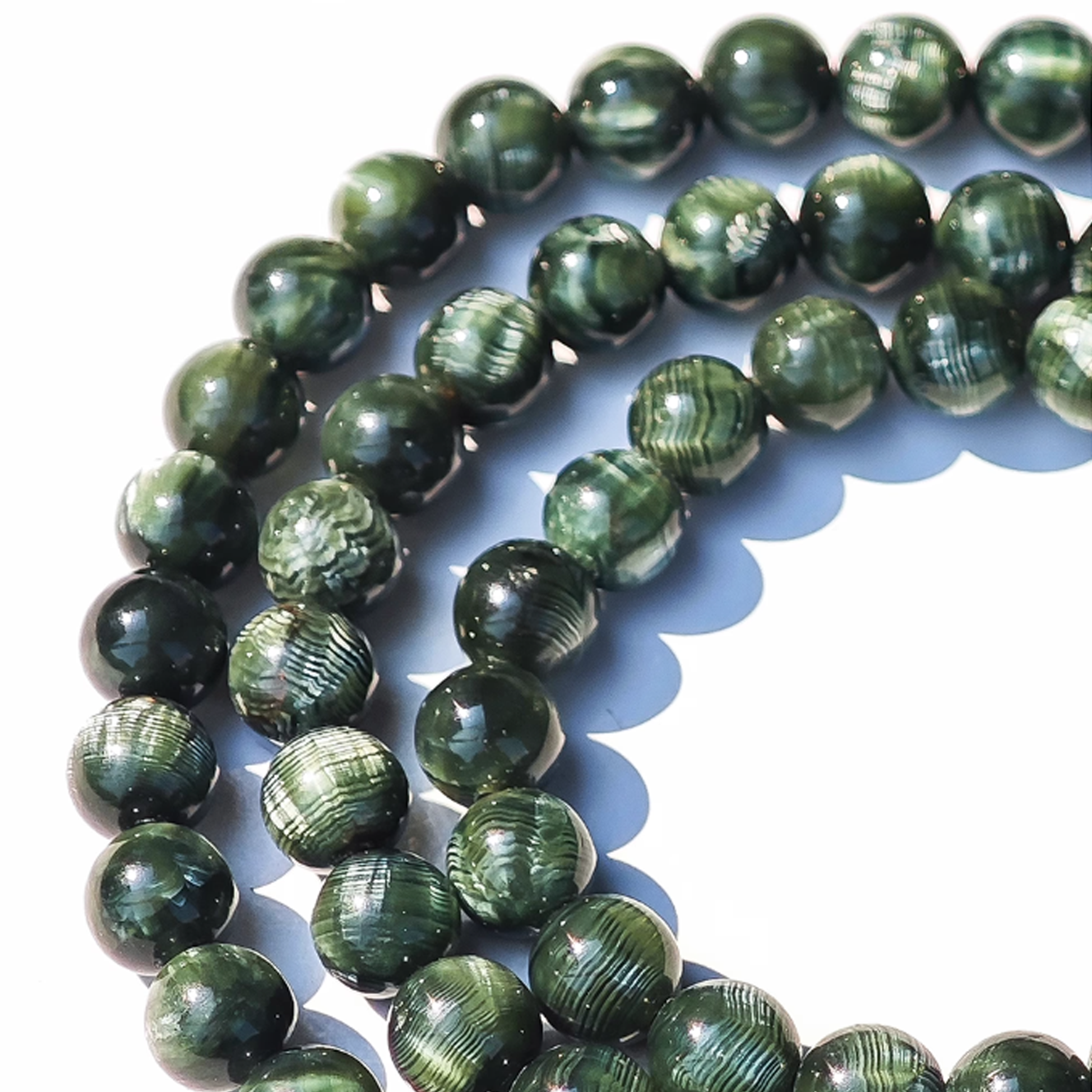 Green Charoite's Emerald Swirl: Growth & Balance Bracelet