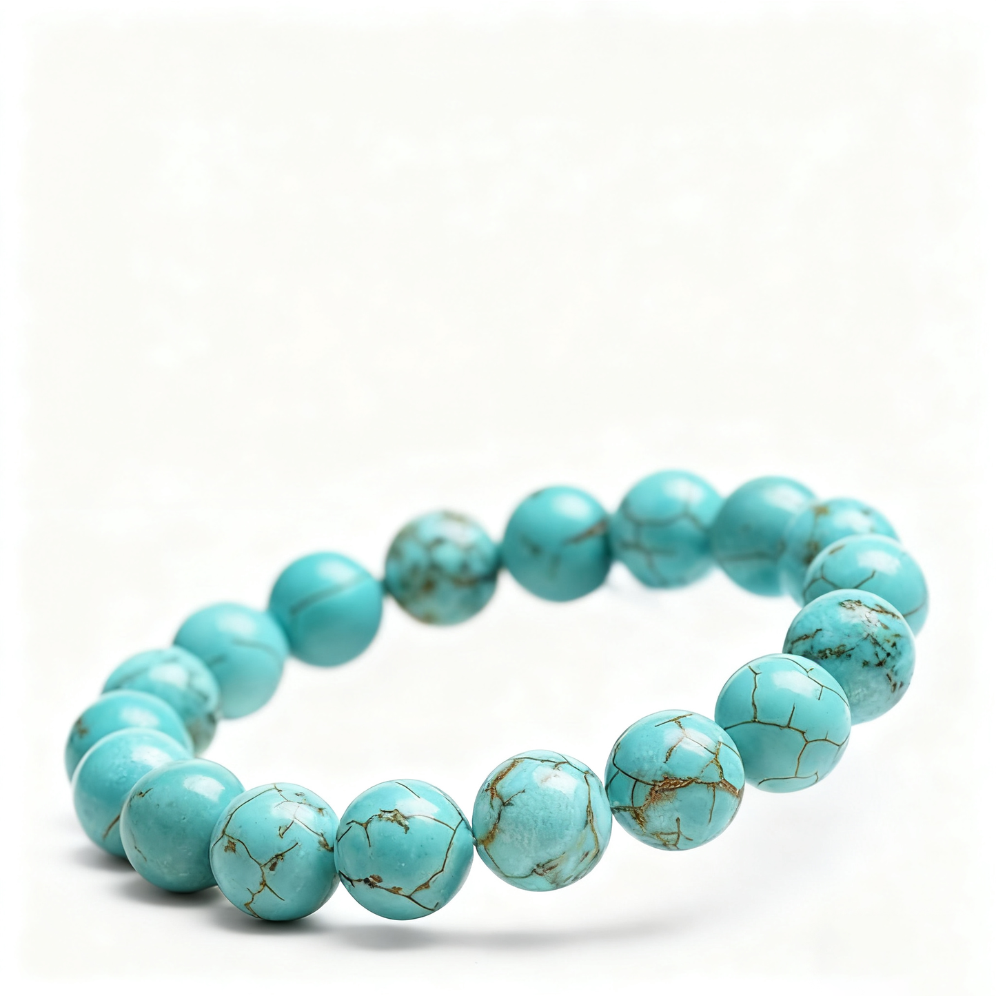 Turquoise's Azure Vein Shield: Calm & Wisdom Bracelet