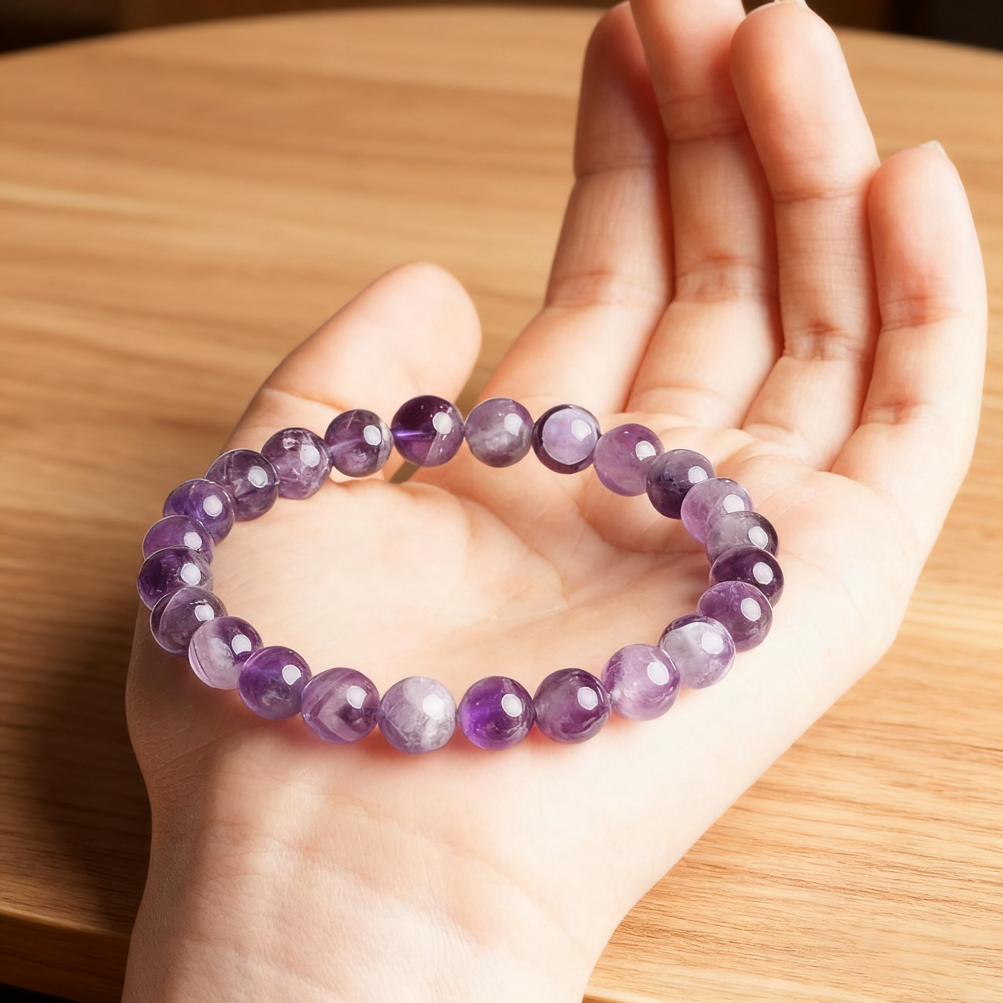 Brazilian Dream Amethyst's Lavender Gleam: Calm & Intuition Bracelet