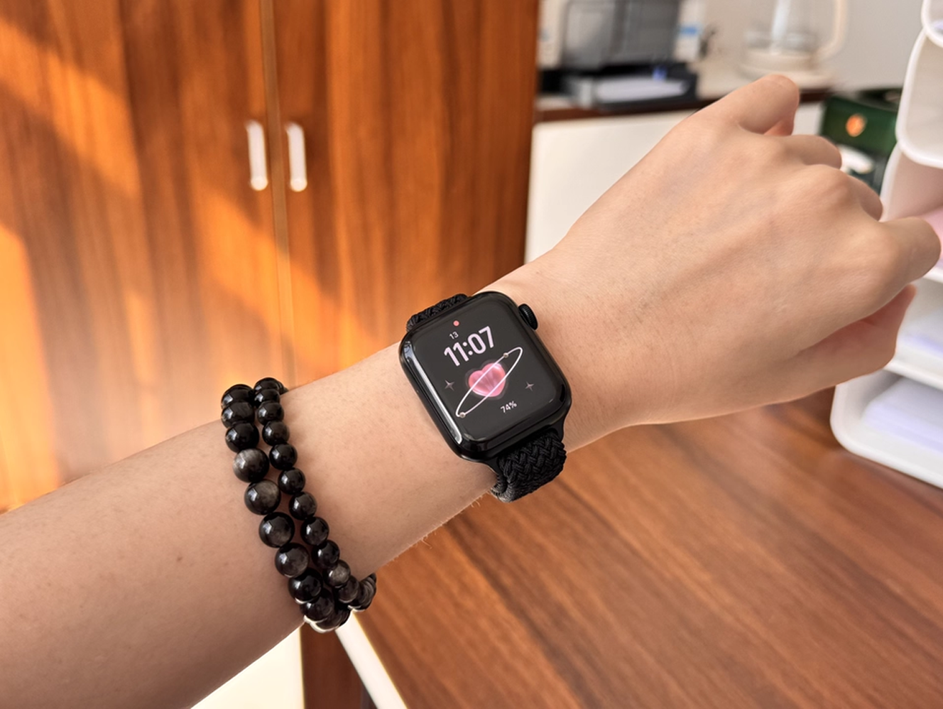 Black Silver Sheen Obsidian's Veiled Shield: Protection & Resilience Bracelet