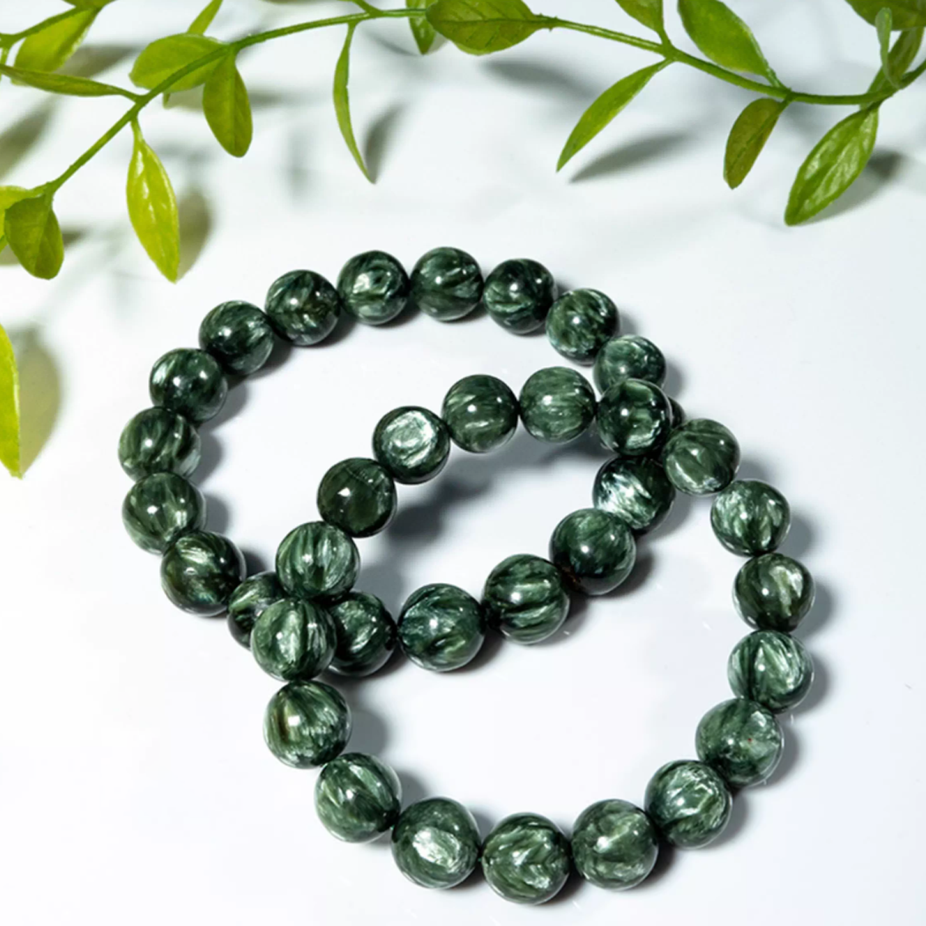 Green Charoite's Emerald Swirl: Growth & Balance Bracelet