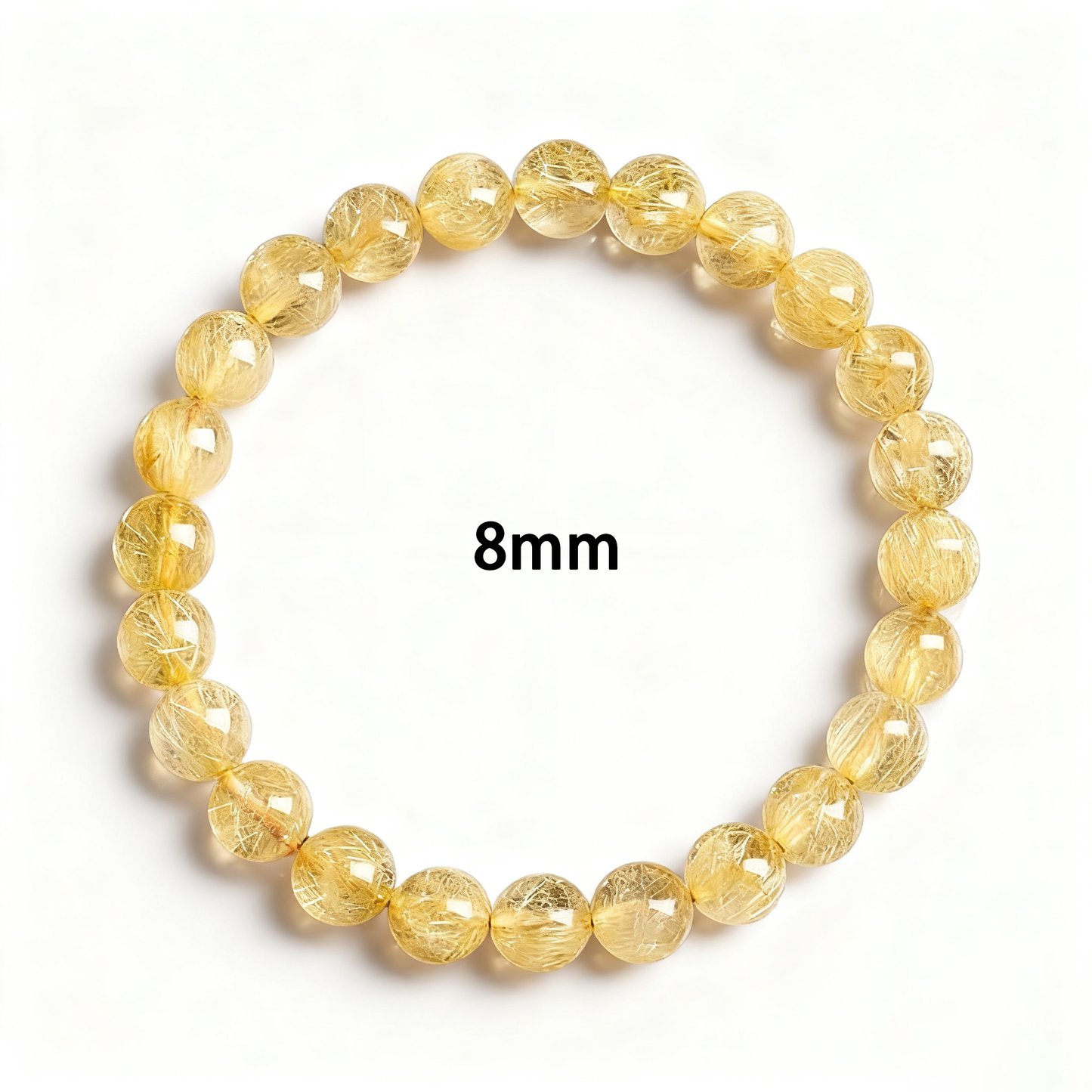 Golden Rutilated Quartz's Radiant Glint: Abundance & Vitality Bracelet
