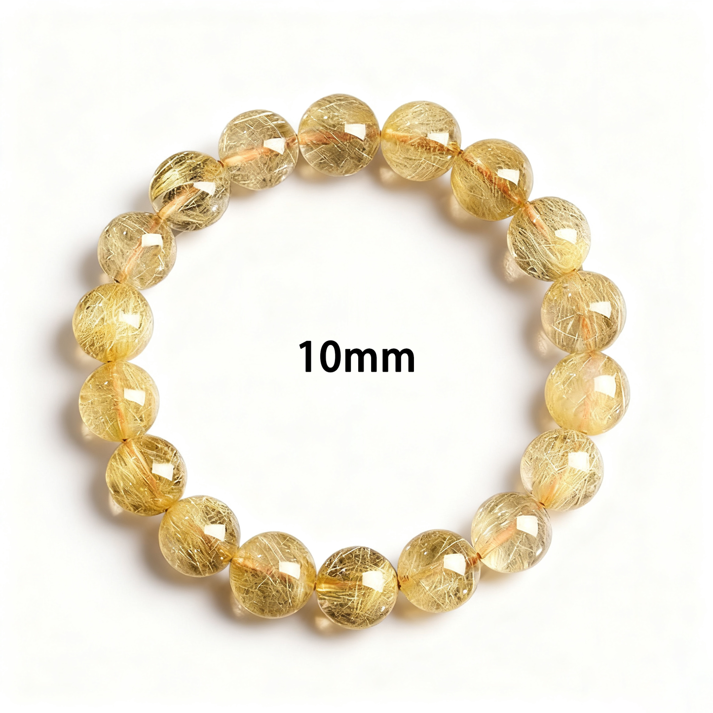 Golden Rutilated Quartz's Radiant Glint: Abundance & Vitality Bracelet