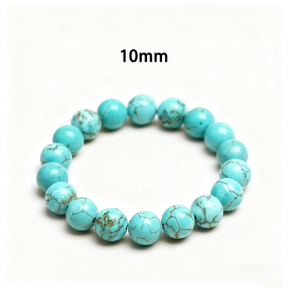 Turquoise's Azure Vein Shield: Calm & Wisdom Bracelet