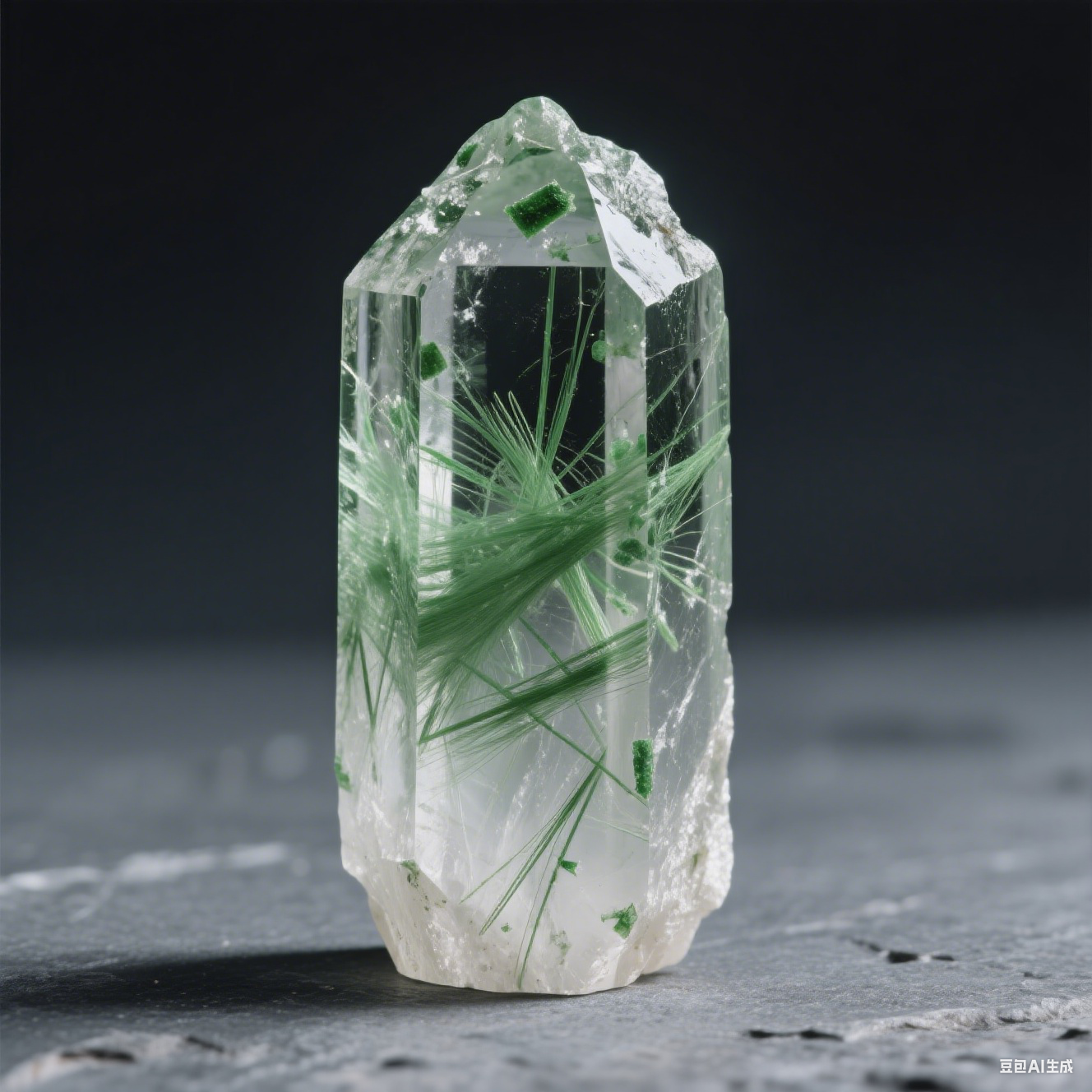 Green Rutilated Quartz's Verdant Glimmer: Vitality & Prosperity Bracelet