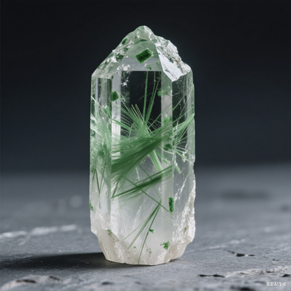 Green Rutilated Quartz's Verdant Glimmer: Vitality & Prosperity Bracelet