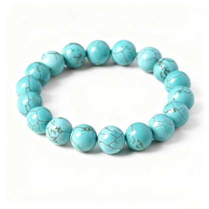 Turquoise's Azure Vein Shield: Calm & Wisdom Bracelet
