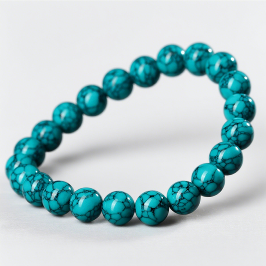 Turquoise's Azure Vein Shield: Calm & Wisdom Bracelet