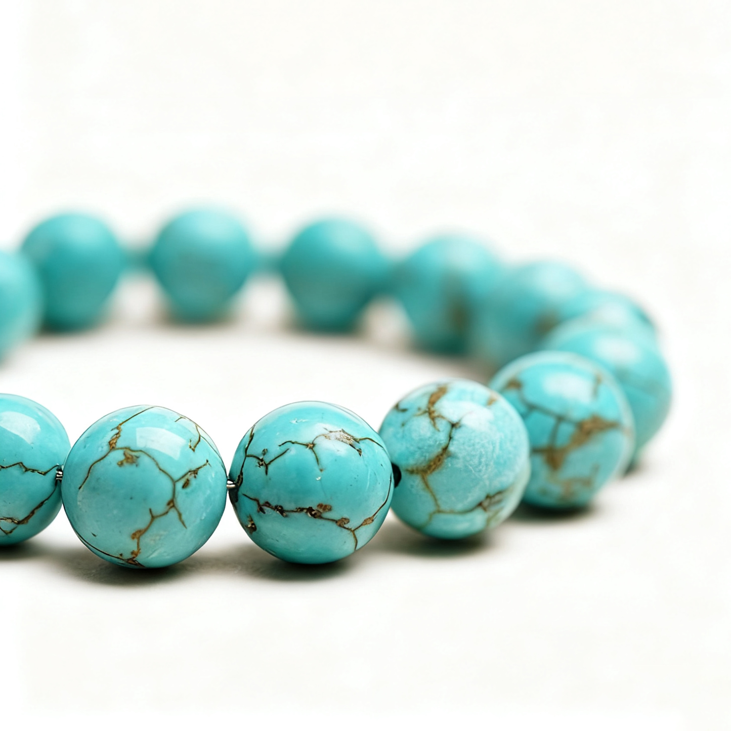 Turquoise's Azure Vein Shield: Calm & Wisdom Bracelet