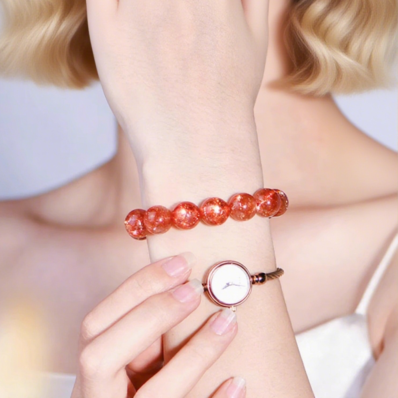 Sunstone's Shimmering Shield: Abundance & Confidence Bracelet