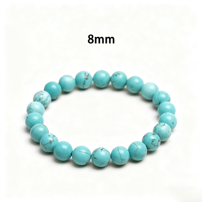 Turquoise's Azure Vein Shield: Calm & Wisdom Bracelet